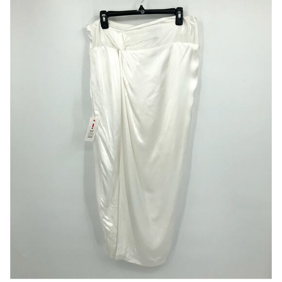 BARDOT Women's Joelle Side Leg Midi Skirt XXL US 12 Orchid White Front Knot NWT - Picture 5 of 14